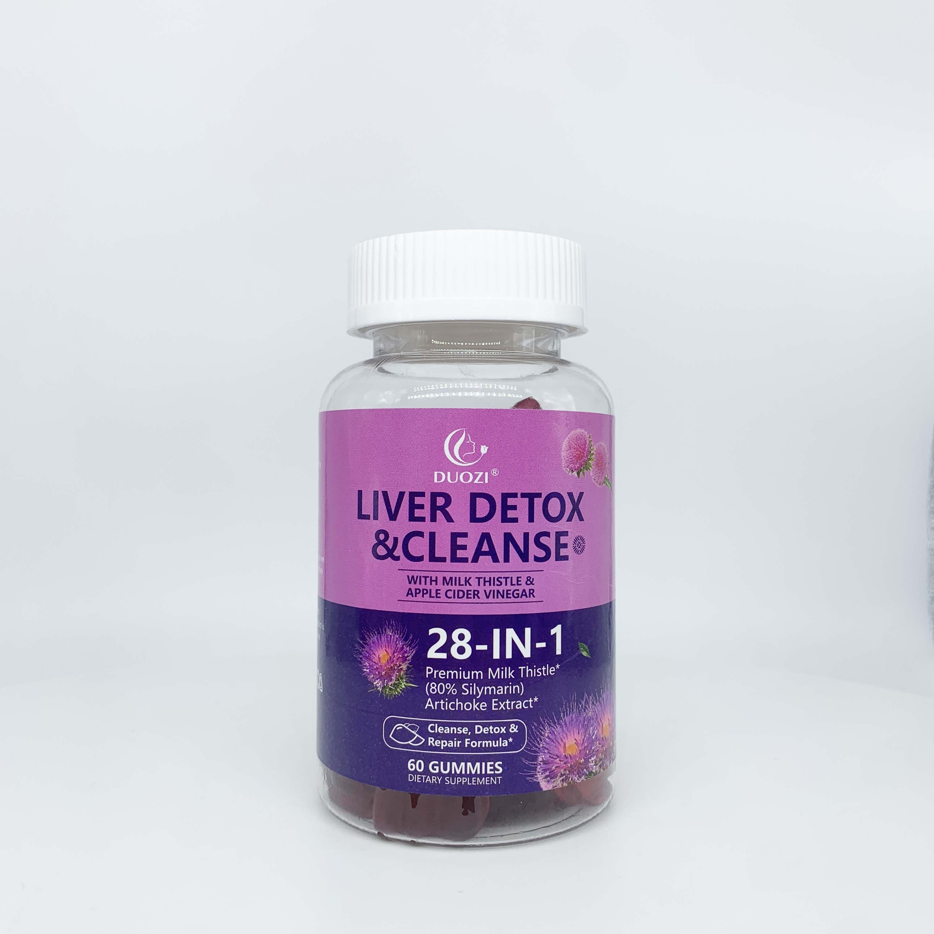 Liver Detox Healthcare Supplement Milk Thistle Gummy Liver Cleanse Detox Anti Hangover Gummies Candy