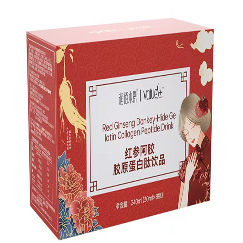 OEM Private Label Healthcare Supplement Skin Whitening Anti-aging Red Ginseng Donkey-Hide Gelatin Collagen Peptide Drink