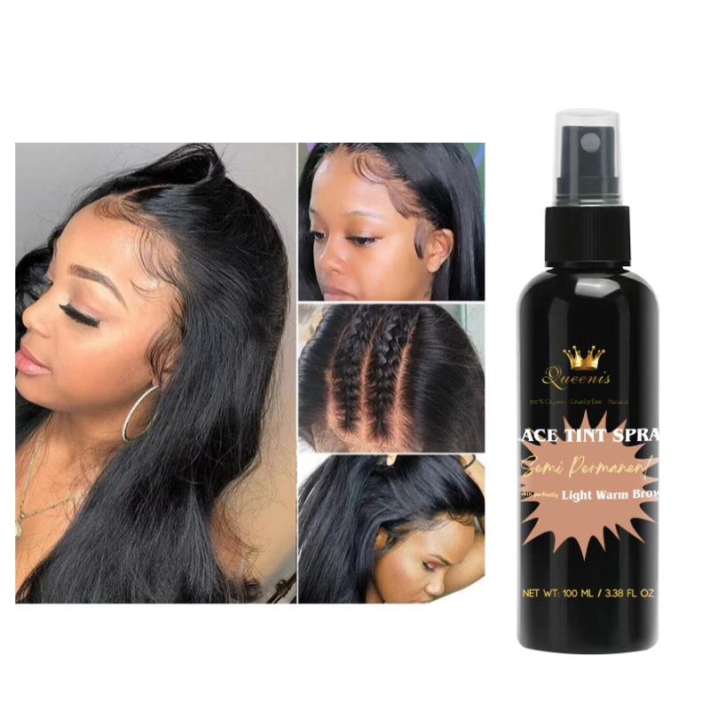 Wig Closure Frontal Lace Tinted Foam Spray For Human Hair Private Label Lace Tint Melting Hair Tint Spray