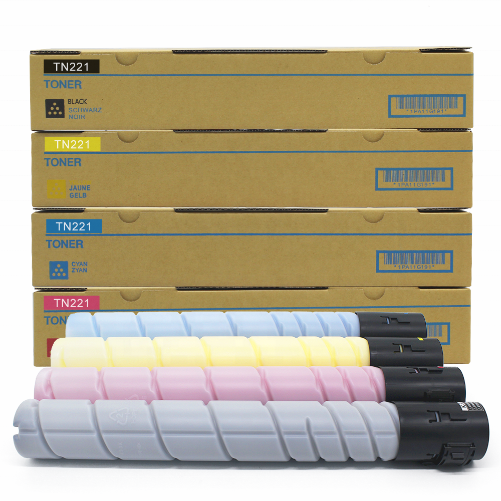 Compatible Toner Cartridge TN221 For BIZHUB C227 C287 C367 C7528 KONICA MINOLTA Copier Toner Cartridge TN 221