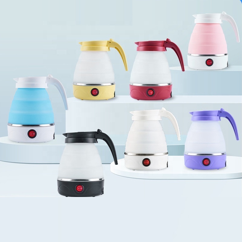 Travel Portable Foldable Electric Kettle Collapsible Water Boiler For Coffee Tea Fast Water Boiling Pot 600ML