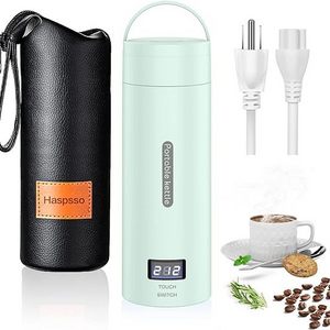 Travel Electric Kettle - Small Portable Mini Tea Coffee Hot Water Kettle Water Boiler for Travel & Work with Cup Bag