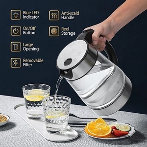 Hot Tea Maker Electric Glass Kettle with tea infuser and temperature control Brewing Programs for your favorite teas and Coffee.