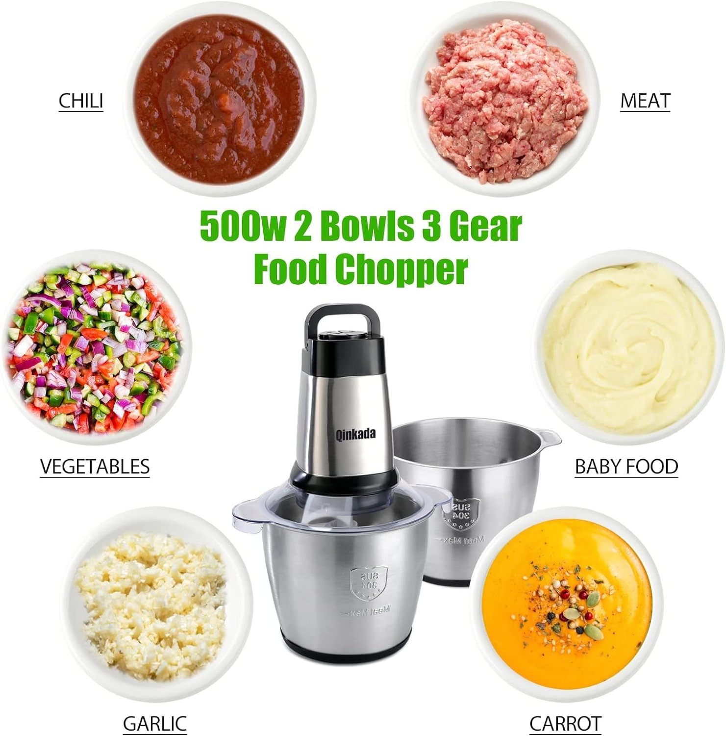 Portable Food Fruit Mixer Industrial Electric Kitchen Meat Grinders Slicers Machine Commercial