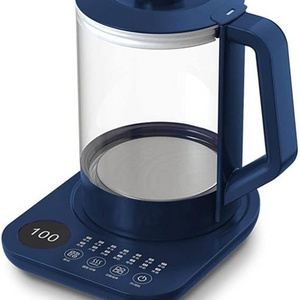 Household Health Pot, Multifunctional Glass Tea Maker, Smart 12H Reservation Electric Kettle blue