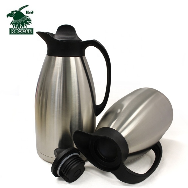 Double Wall Thermos Stainless Steel Vacuum Coffee Pot Heat Preservation Water Flask Thermal Insulation Pot 1.5L 2.0L