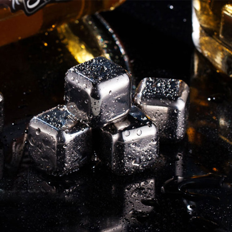 Whisky wine metal ice cube stainless steel ice do not dilute the drinks