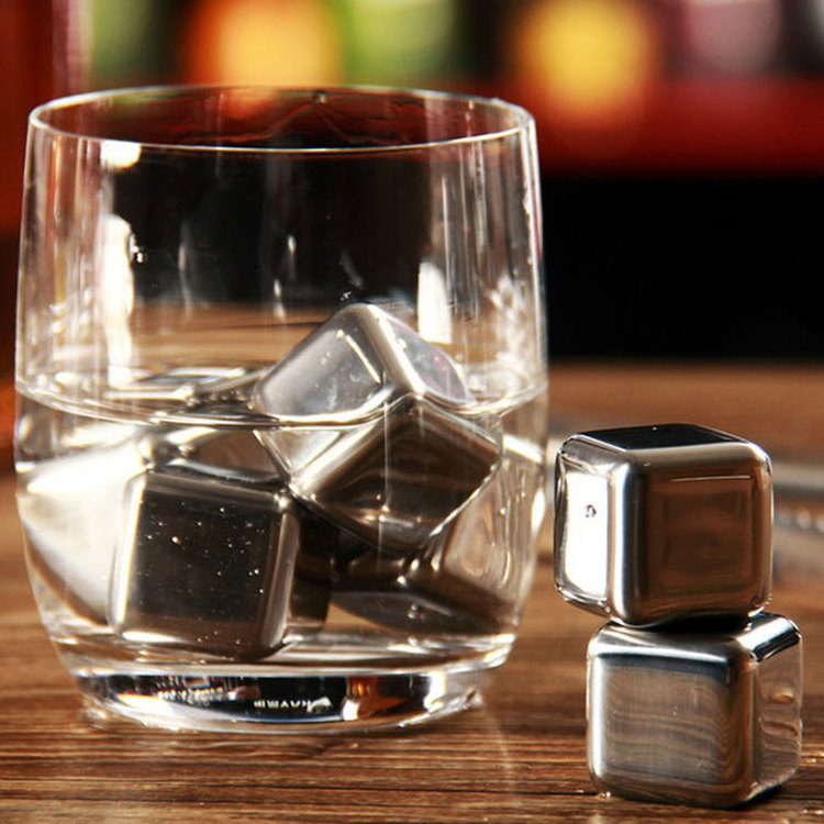 Whisky wine metal ice cube stainless steel ice do not dilute the drinks