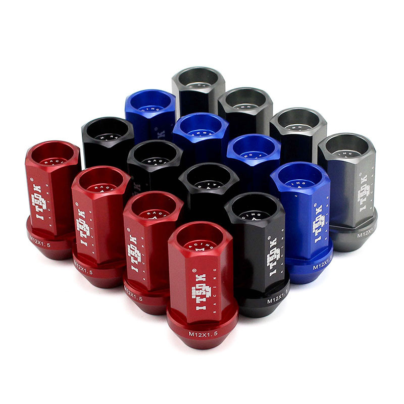 Chinese Supplier Universal Car Truck Wheel Rims Screw Cap Lock Nut Purple Lug Nuts Set With Removal