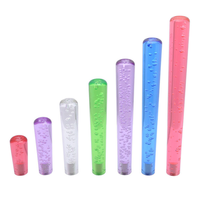 Universal 100mm-400mm Clear Crystal Bubble Manual Gear Stick Drift Dildo Shift Knob With LED Light