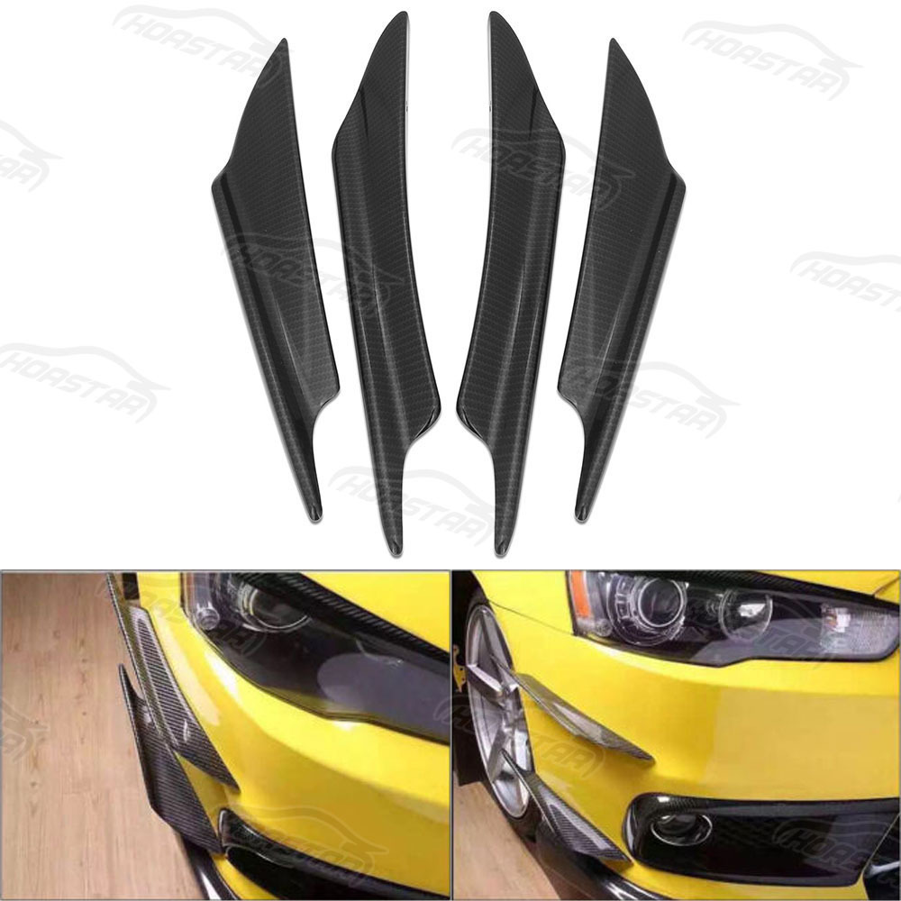 For mustang Titanium Blue Universal Car body kits Front Bumper Lip Splitter Exterior Fins Body Spoiler Canard