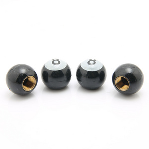 Black POOL 8 Billiard Ball car tire valve caps, 4 pcs valve stem cap