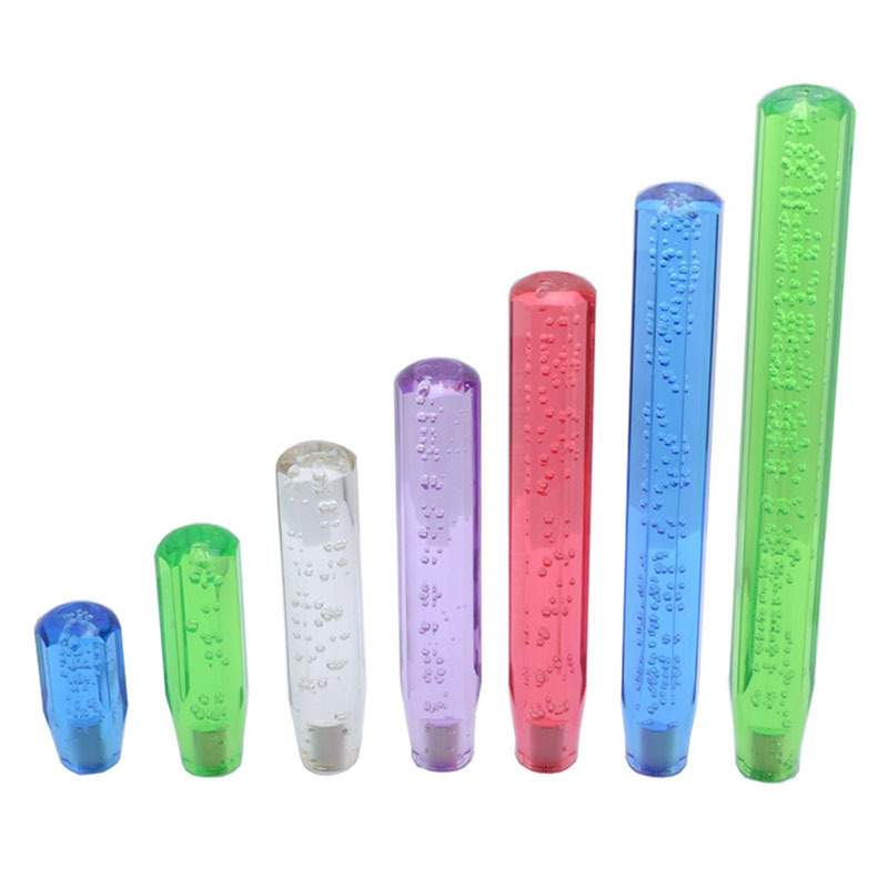 Universal 100mm-400mm Clear Crystal Bubble Manual Gear Stick Drift Dildo Shift Knob With LED Light