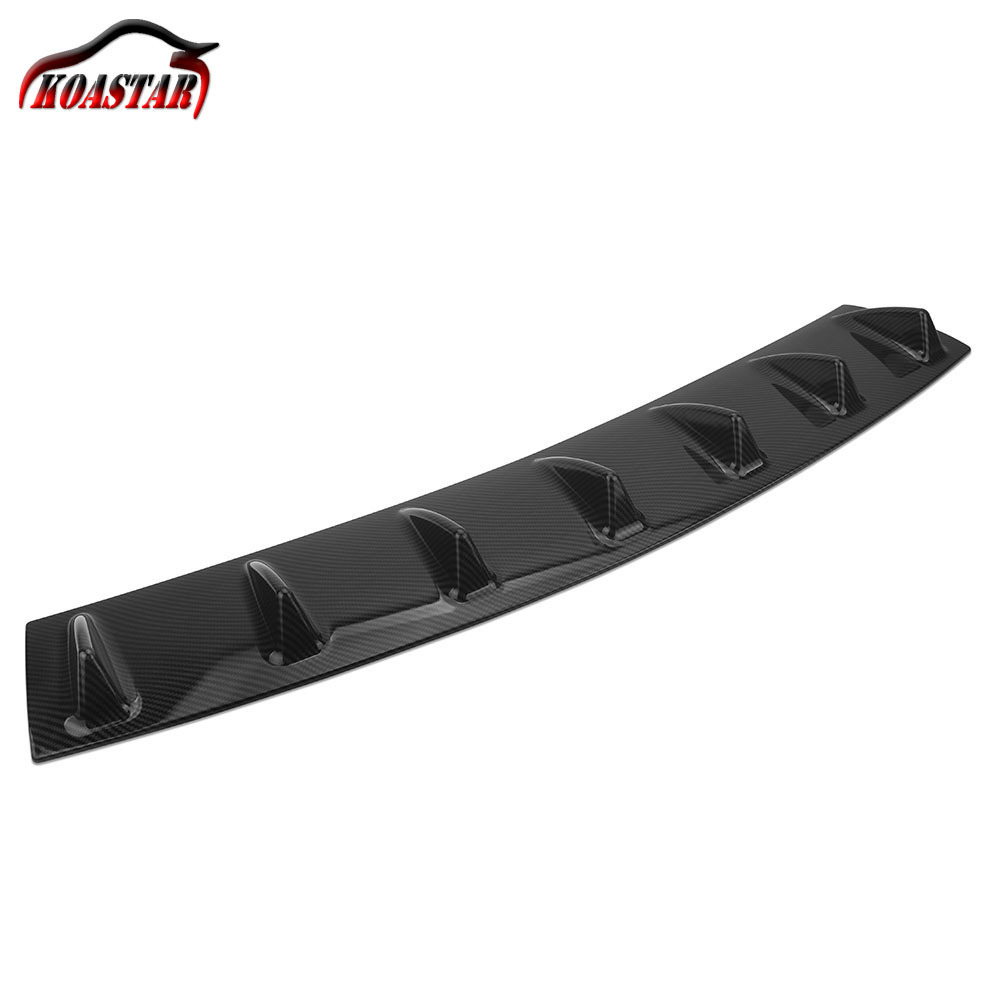 Carbon look Universal ABS Lower Rear Bumper Shark Fin Diffuser