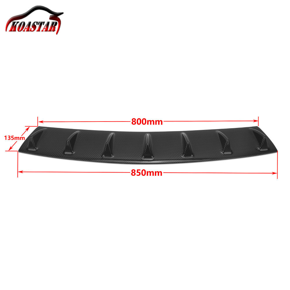 Carbon look Universal ABS Lower Rear Bumper Shark Fin Diffuser