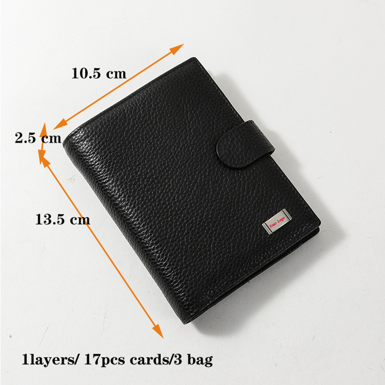 factory custom high quality leather purse rfid blocking genuine leather men carteira wallets with money clip card holder wallet