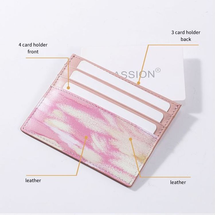 Fashion Luxury Genuine Style Wallet Card Holder Vegan Leather Wallets Credit Card Holder Card Bags For Women