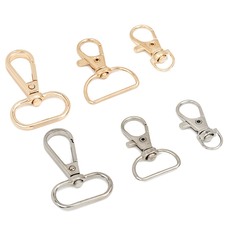 Wholesale bag accessories Parts metal 10mm 25mm bolt holder hook snap bag hook clasp handbag hangers hook for bags