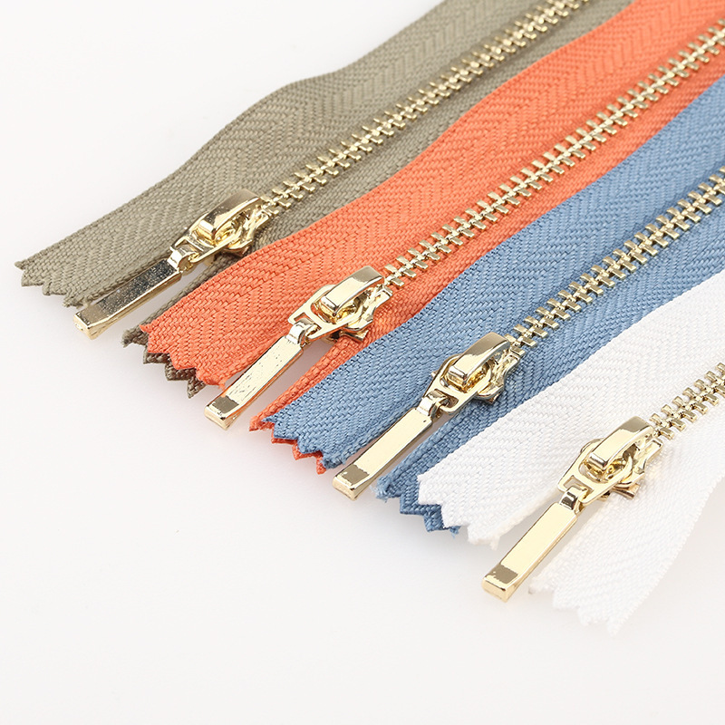 #3 #5 #7 high quality hoodie metal zip double metal zippers brass zipper jeans metal zippers for dress