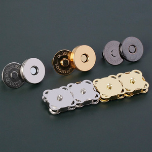 Wholesale jackets custom push hidden magnetic hijab button Snap press invisible bag magnetic buttons for handbags