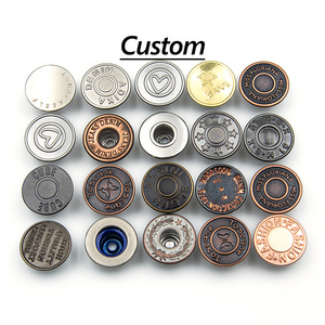 New style High quality Classic antique vintage 17mm accessories and rivets custom logo denim metal tack Jeans button for jeans