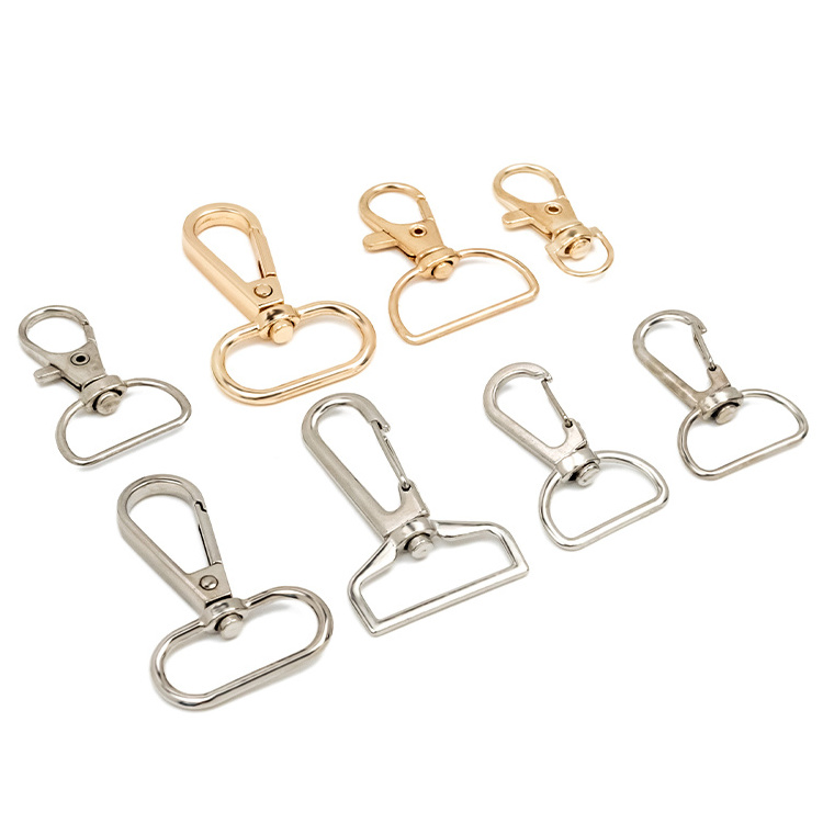 Wholesale bag accessories Parts metal 10mm 25mm bolt holder hook snap bag hook clasp handbag hangers hook for bags