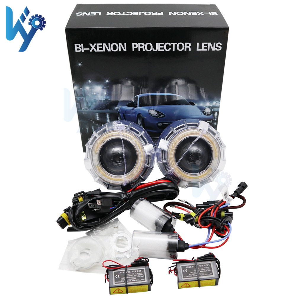 New 3.0 Inch H1 Angel Eye Xenon HID Kit G1 BI-Xenon Projector With Angle Eyes Shrouds Adopted by Most of Cars