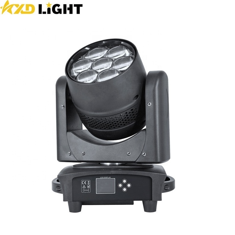 2024 Factory Cheap Price Mobile DJ Club Disco Stage Light 7X40W Mini LED Zoom Wash Moving Head Beam Lighting for sale