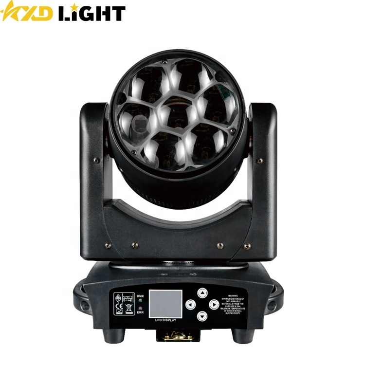 Newest Disco Stage Party Mini 7x40W RGBW LED Bee Eye Moving Head Beam Wash Zoom Dj Wedding Stage Light