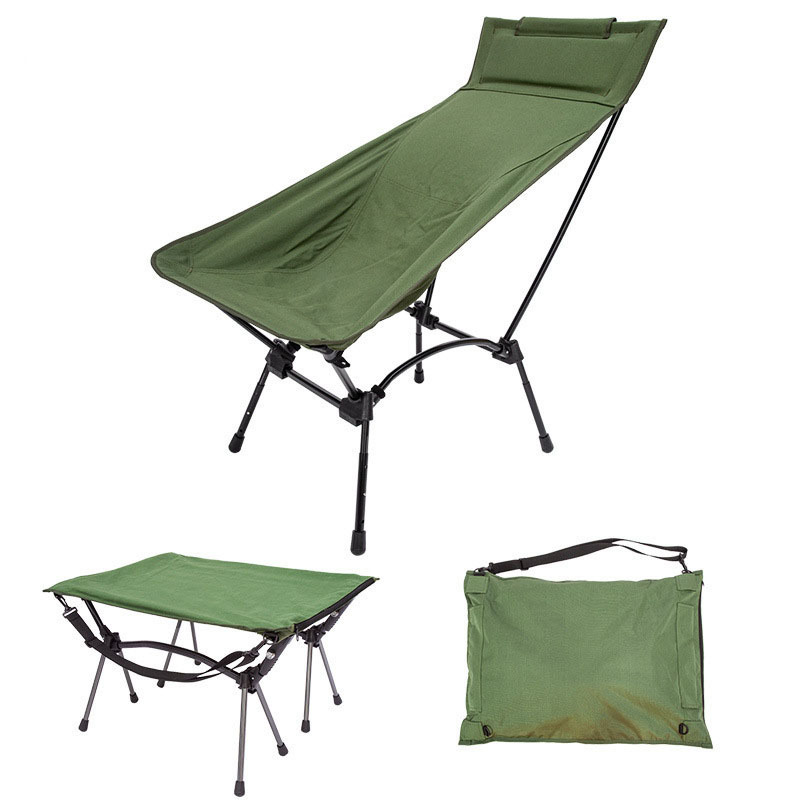 Factory Price Lightweight Portable Folding Event Lawn Sleeping Chair with mini Table Set