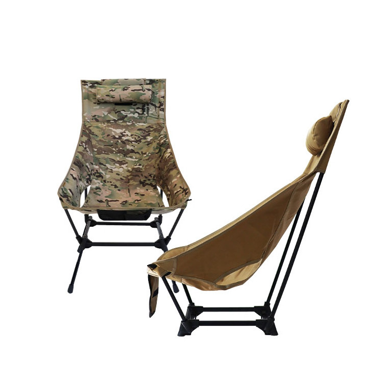 Heavy duty 1000d polyester fabric camping chairs folding aluminium beach chair wholesale sun lounge backrest chair