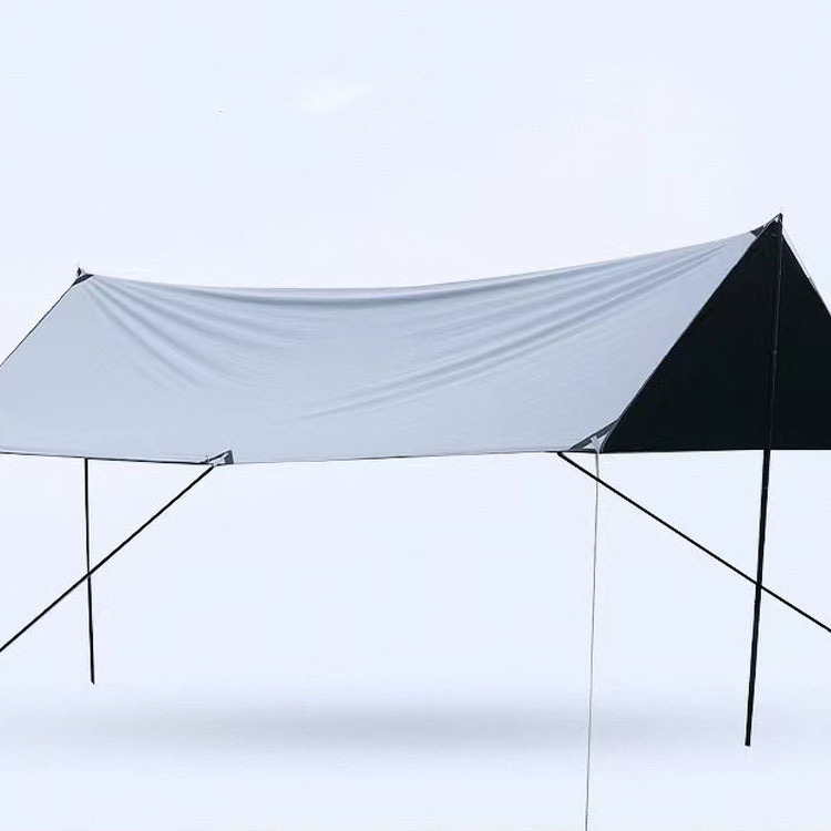 High Quality Large Shelter Sun Shade Rain Fly Camping Tarp With Tent Pole Beach Tent Portable Sun Shelter