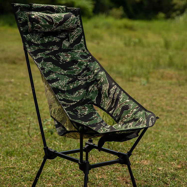 Outdoor Furniture Beach Chair Folding High Back Chair with Carry Bag Fishing Barbecue Camping Chair