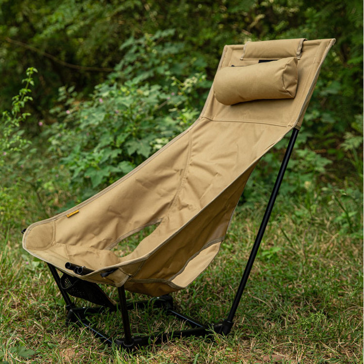 OEM Outdoor Leisure Foldable Portable High Back Chair Fishing Beach Lounge Aluminium Folding Camping Ultralight Chair