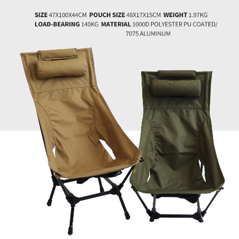 Heavy duty 1000d polyester fabric camping chairs folding aluminium beach chair wholesale sun lounge backrest chair