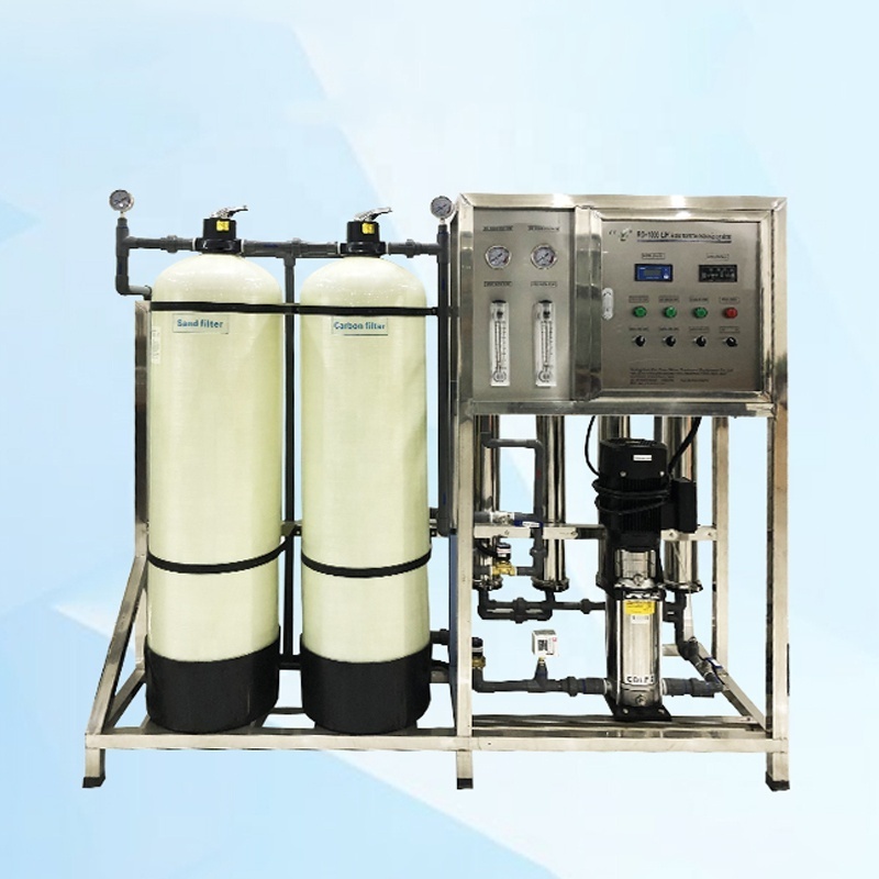 1000Lph Pure Drinking Water Reverse Osmosis Purification Treatment Machine Industrial Ro Water System Plant For Tap Ground Water