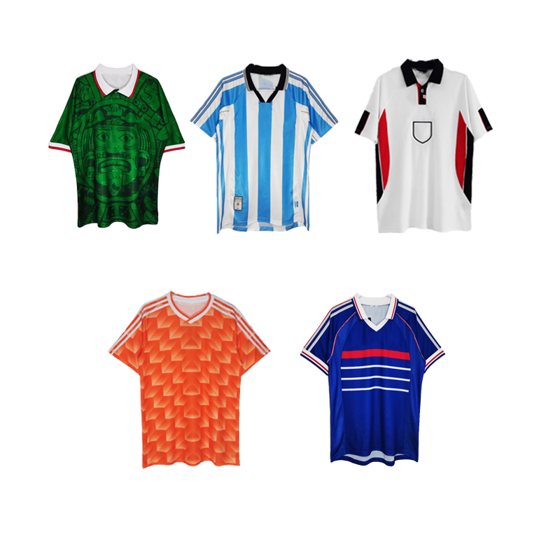 Wholesale Thai Quality Classic Retro Shirt Mexico Custom Football Jerseys Argentina Futbol vintage England soccer jersey For Men