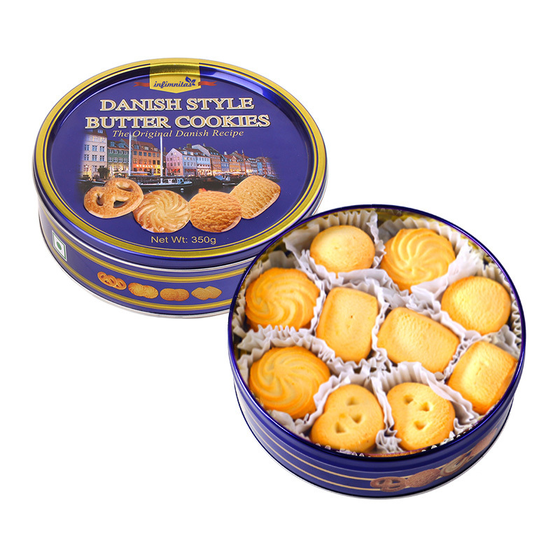 glucose butter 340g tin pack cookies wholesale christmas cookies halal butter cookies