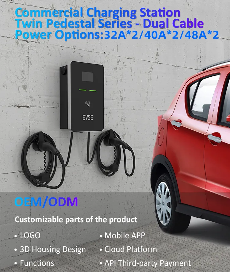 15Kw 24Kw Ac 22 Kw Ev Car Charger Portable Charging Stations Level 2 Evse Wallbox For Vw Byd Tesla Commercial Ev Charger