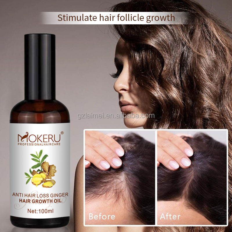 MOKERU All Natural Best Hair Care Massage Essence Serum Ginger Essential Oil Hair Growth Oil