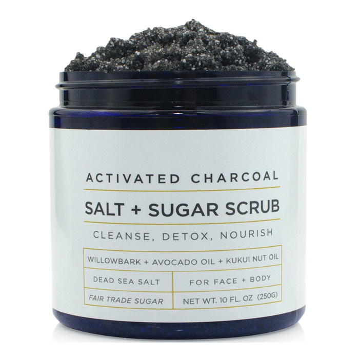 OEM Pure Natural Deep Cleaning Pore Minimizer Detox Activated Charcoal Face Body Scrub