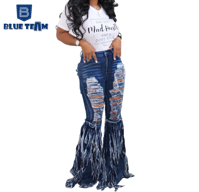 Blue Team custom Wholesale women's jeans fringed denim shorts women's jeans casual Camouflage green tight jeans women