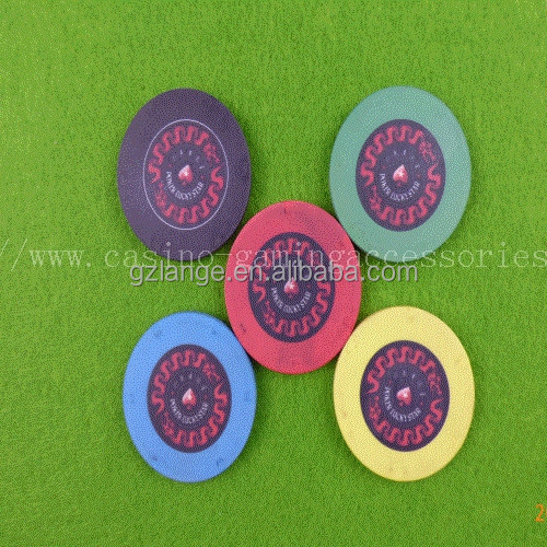 Sublimation Printing Ceramic Poker Chips Custom Design Casino Poker Chips Plaque