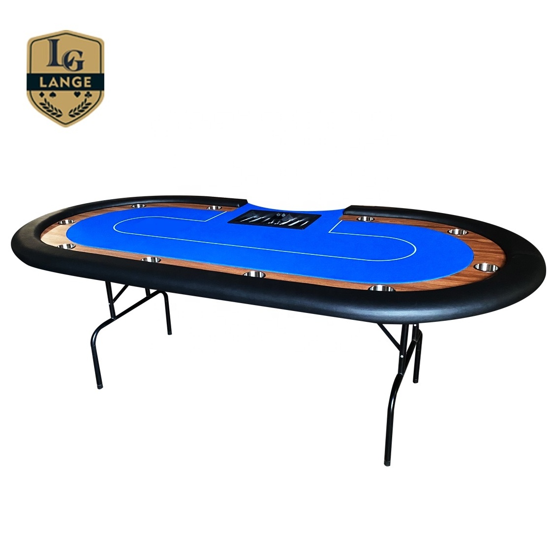 96 Inch 10 Player Texas Hold'em Poker Table Custom Design Casino Poker Table