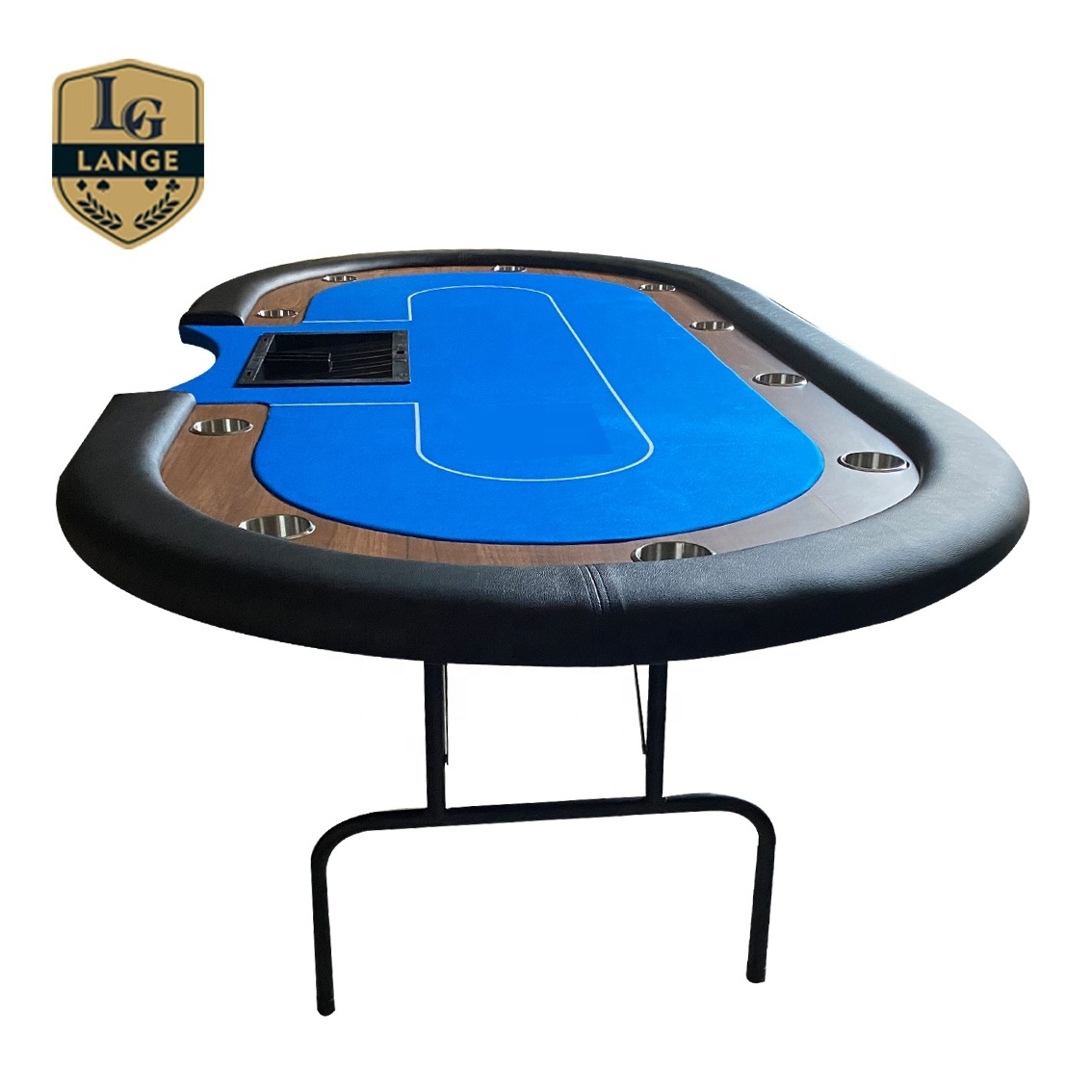 96 Inch 10 Player Texas Hold'em Poker Table Custom Design Casino Poker Table