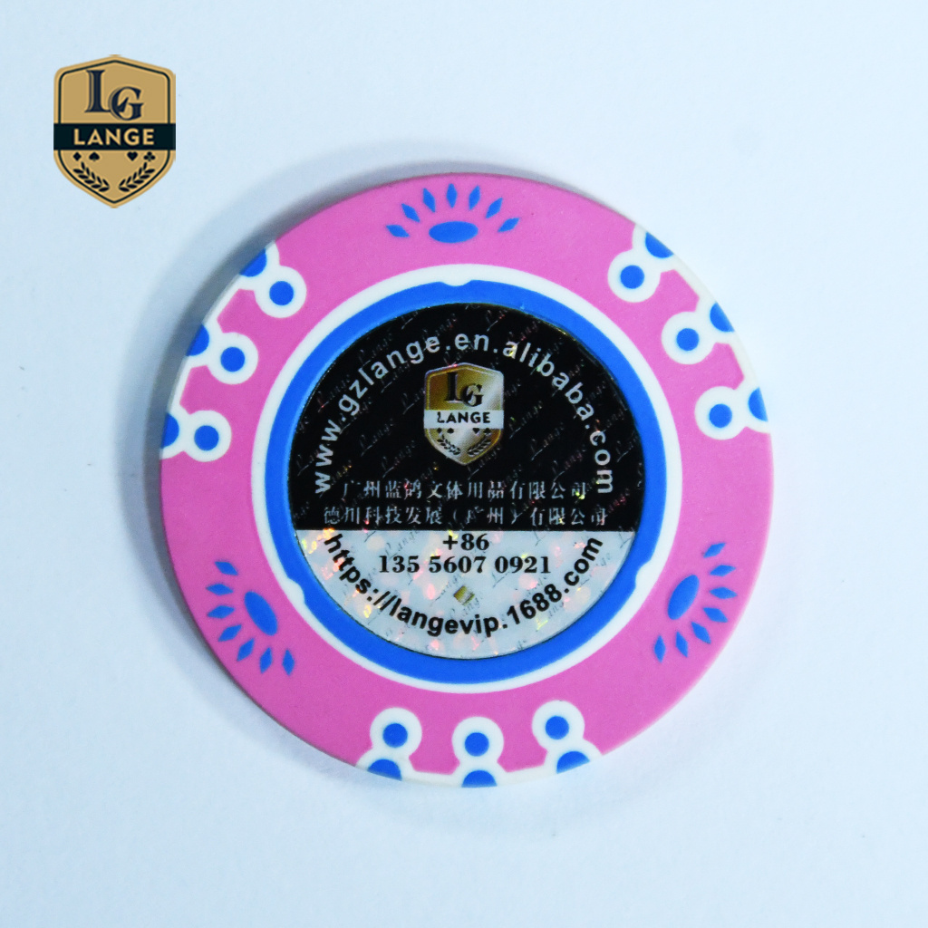 14g Casino Level Poker Chips Same Touch Feeling Trim Sticker Custom Poker Chip