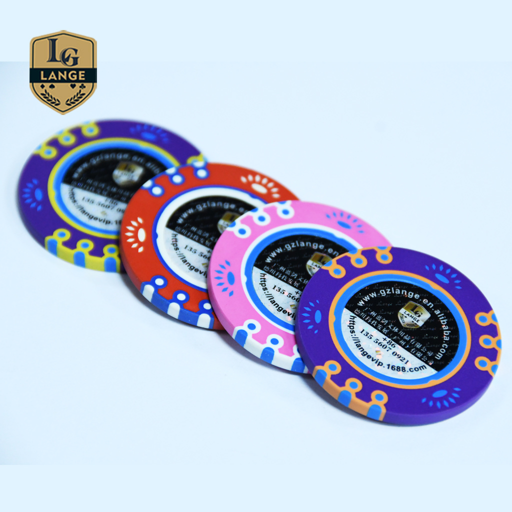 14g Casino Level Poker Chips Same Touch Feeling Trim Sticker Custom Poker Chip