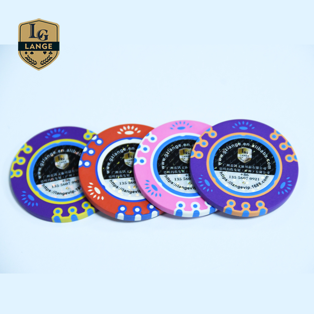 14g Casino Level Poker Chips Same Touch Feeling Trim Sticker Custom Poker Chip