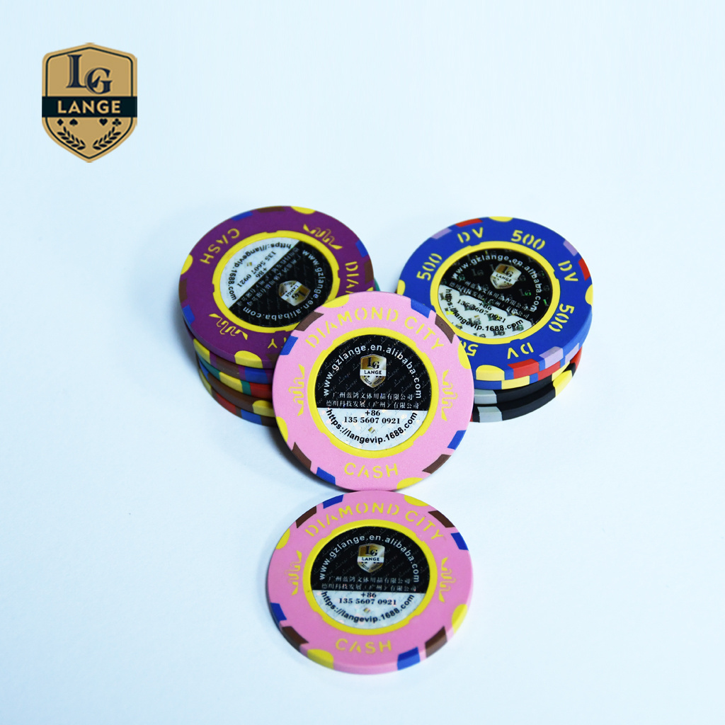 Lange 14gram Ceramic Curved Poker Chips Custom Unique Mold Showdown Poker Chips