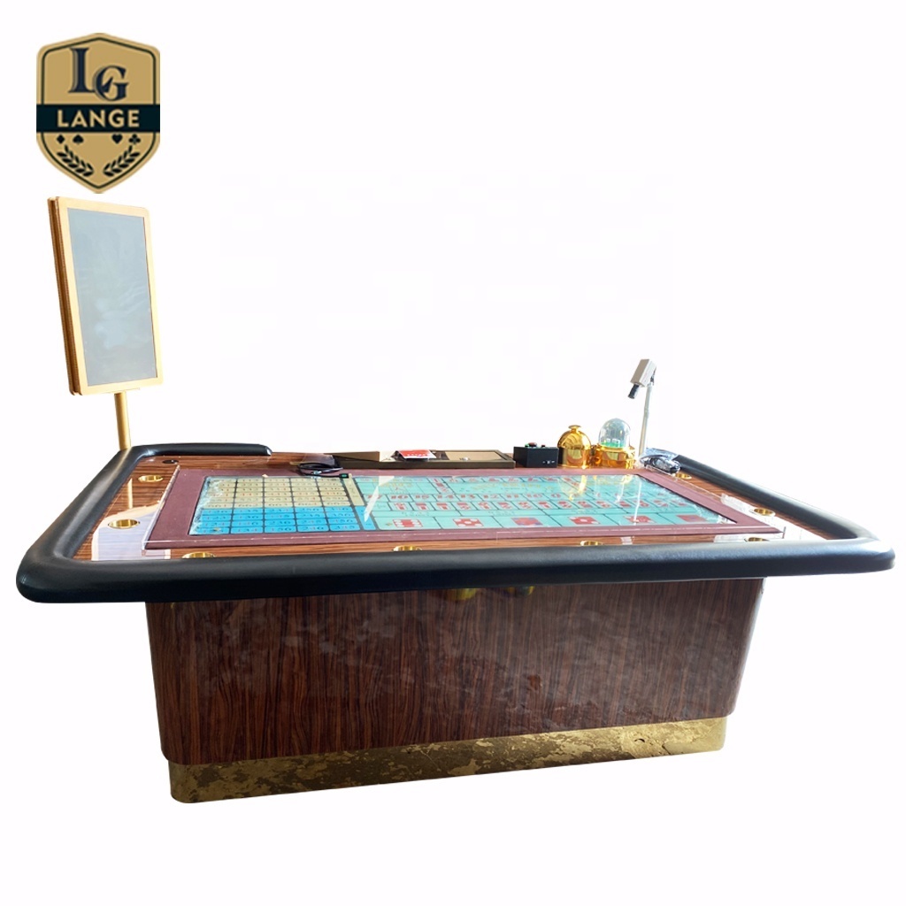 High End Casino Craps Table 84 Inch Automatic Dice Shaker LED Poker Table